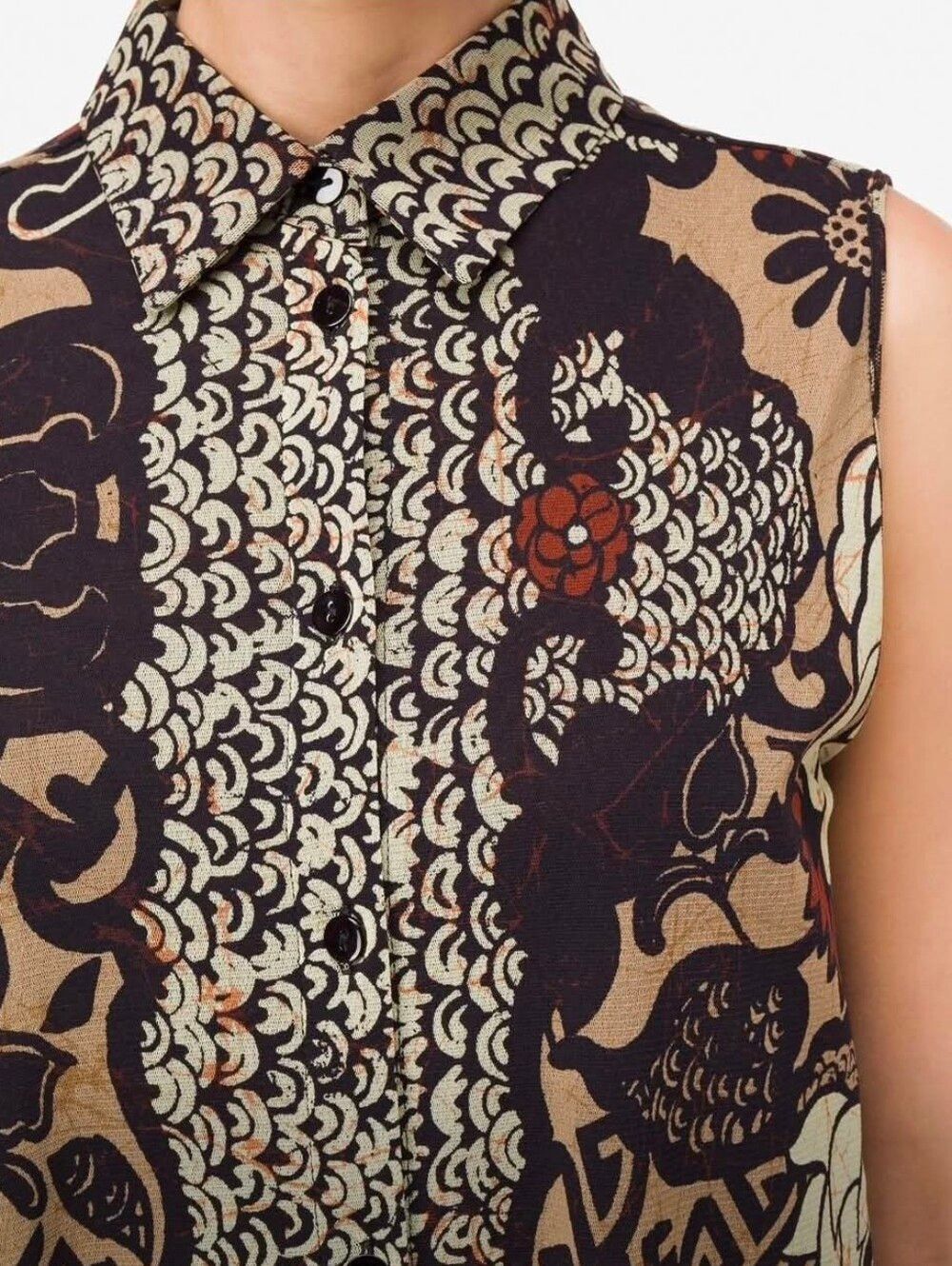 Fuzzi Jean Paul Gaultier Italian Sleeveless Shirt Dress